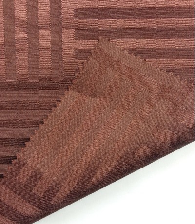 TB-FDN  提花桌布  枱布 100％滌  橫豎條紋-深褐 橫間紋  TAMARA 正面照